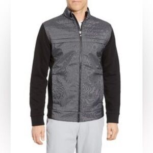 Cutter & Buck Men’s Discovery Windblock Hybrid Jacket Black & Grey Size 2XL